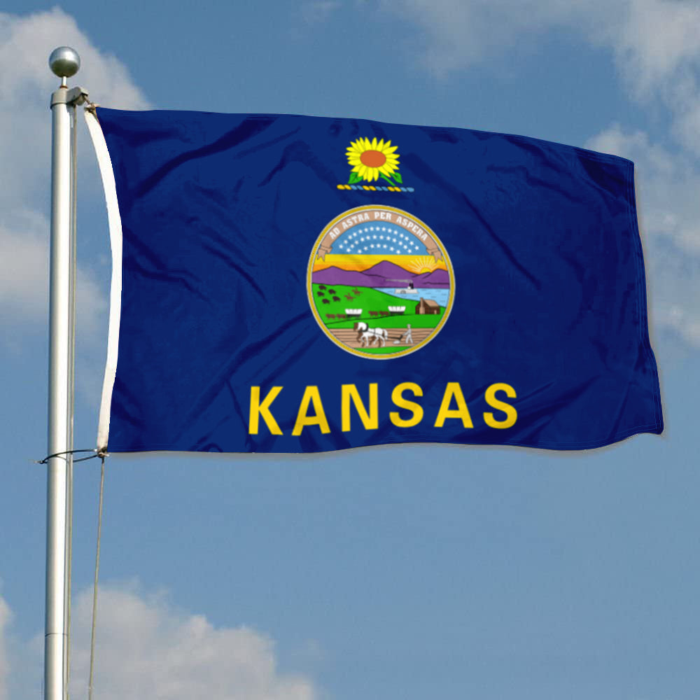 Kansas State flag 3x5ft banner man cave