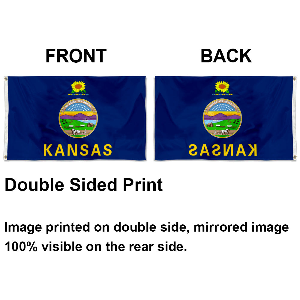 Kansas State flag 3x5ft banner man cave