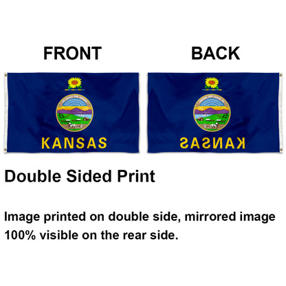 Kansas State flag 3x5ft banner man cave