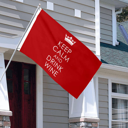 Keep Calm And Drink Wine flag 3x5ft banner man cave