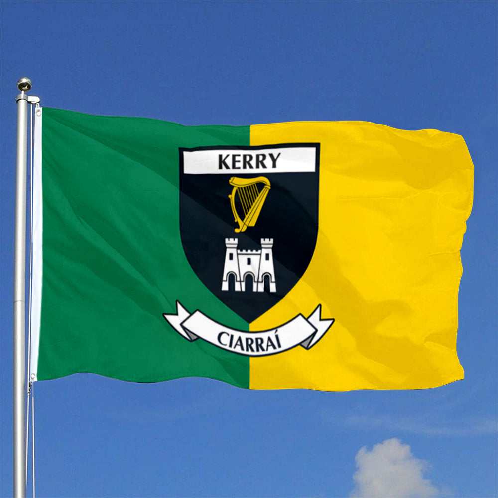 Kerry County Coat of Arms Ireland flag 3x5ft banner man cave