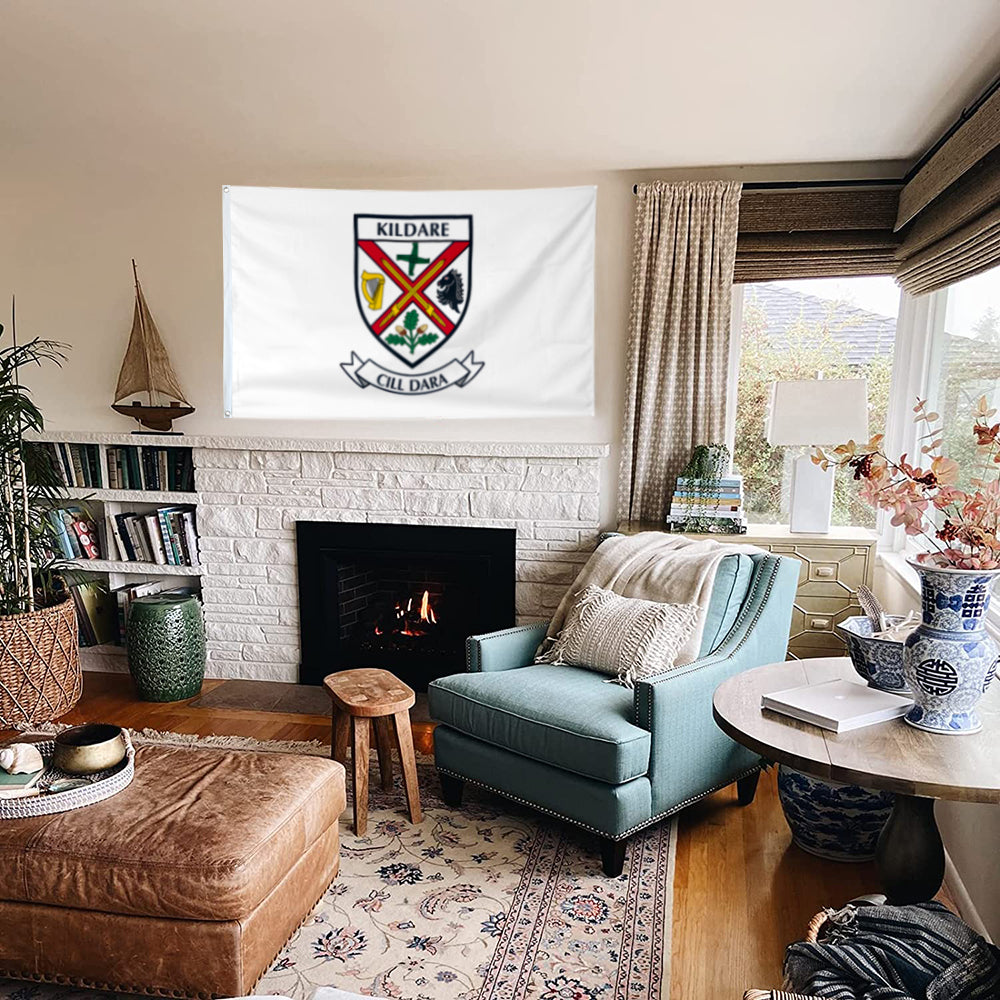 Kildare County Coat of Arms Ireland flag 3x5ft banner man cave