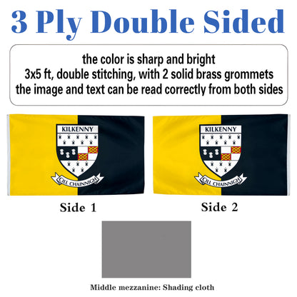 Kilkenny County Coat of Arms Ireland flag 3x5ft banner man cave