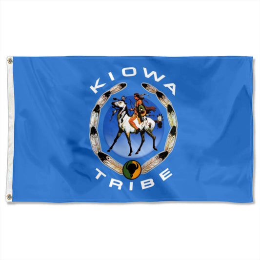 Kiowa Tribe Flag (Native American): 3x5ft Man Cave Native American Tribal Style Decor Banner