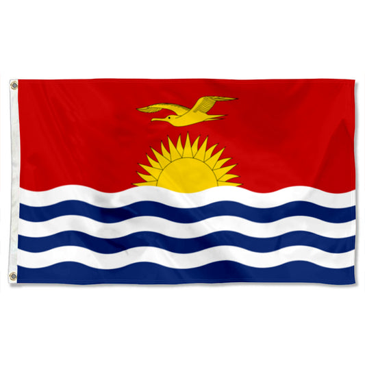 Kiribati National Flag: 3x5ft Man Cave South Pacific Island Nation Style Decor Banner