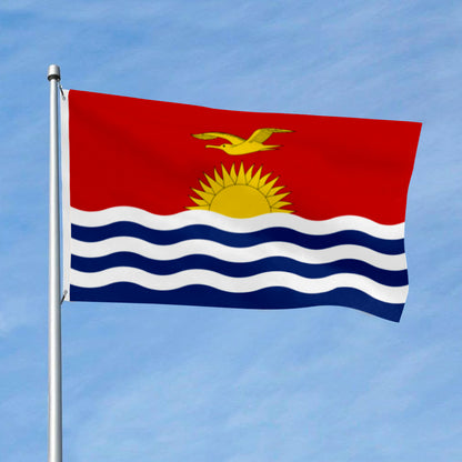 Kiribati National Flag: 3x5ft Man Cave South Pacific Island Nation Style Decor Banner
