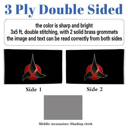 Klingon flag 3x5ft banner man cave