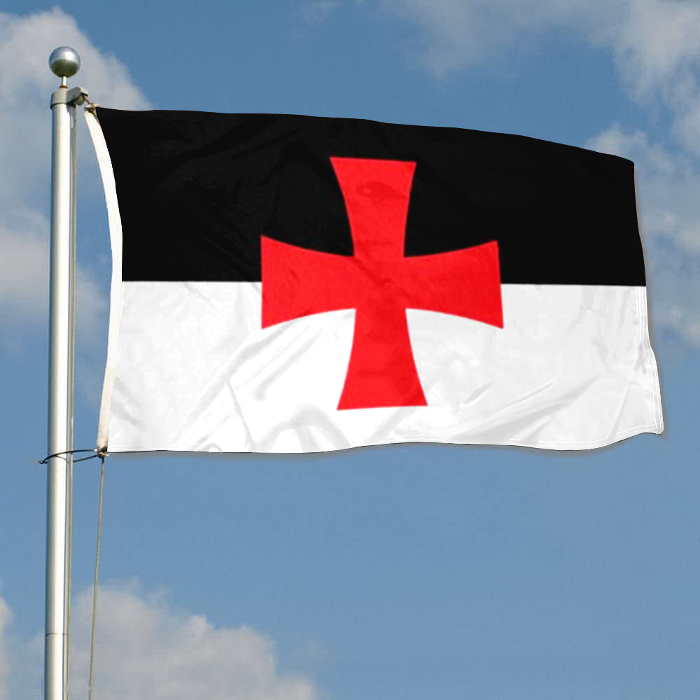 Knight Templar flag 3x5ft banner man cave