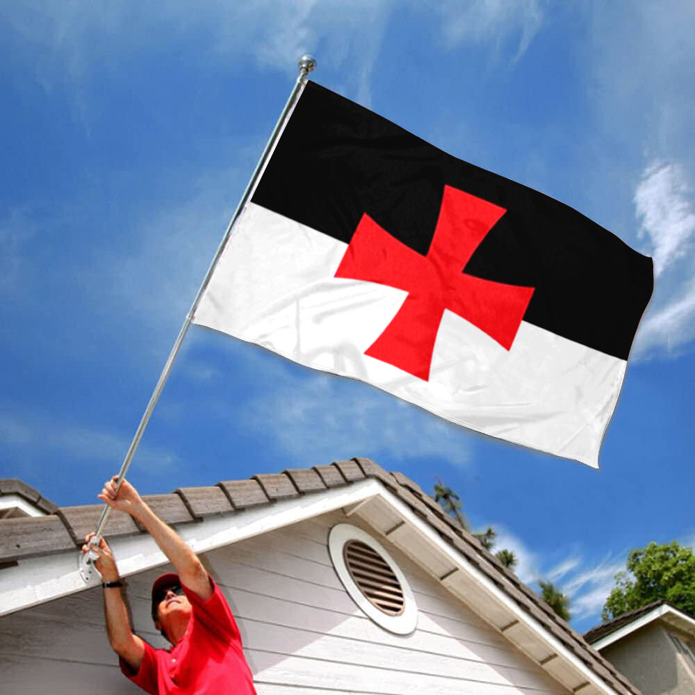 Knight Templar flag 3x5ft banner man cave