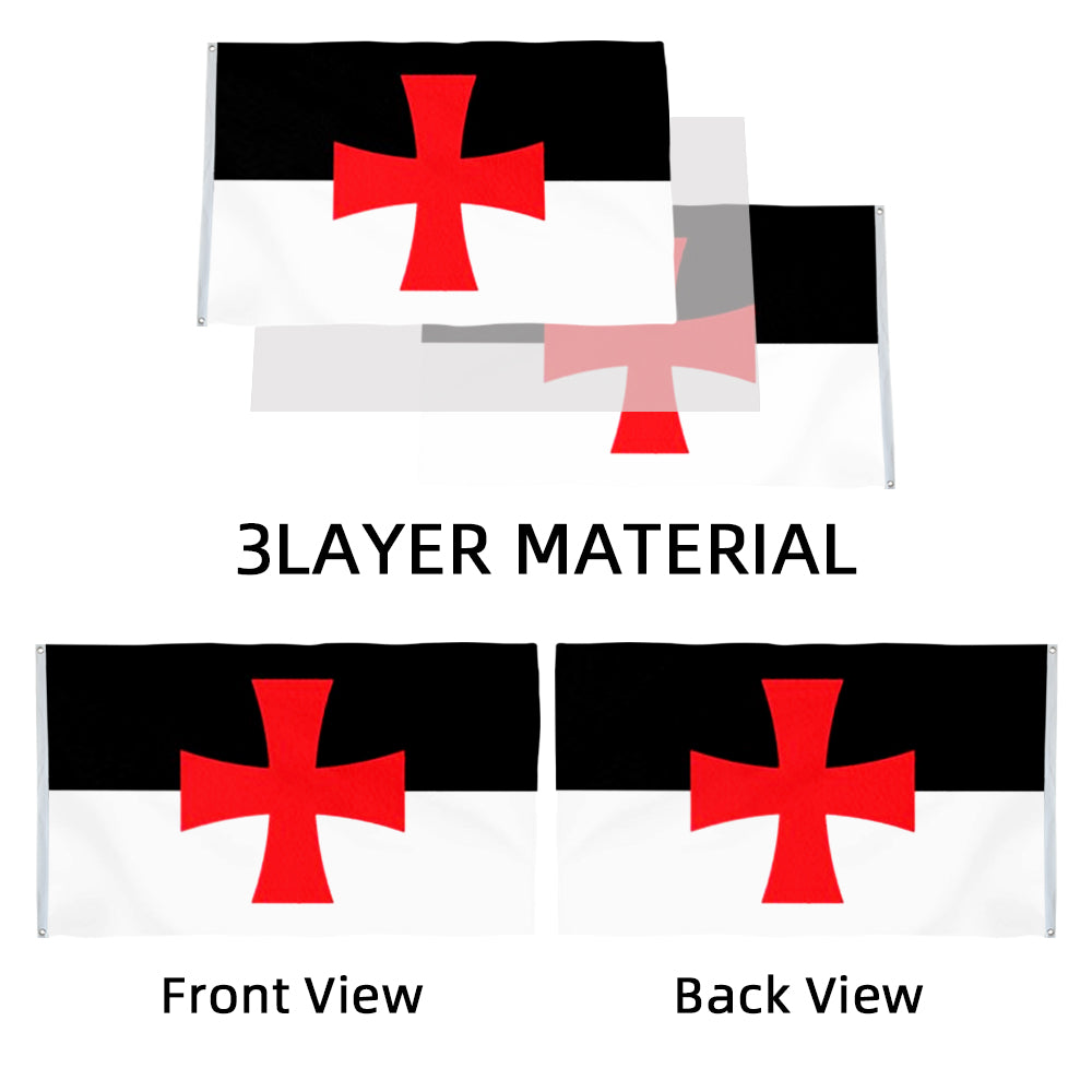 Knight Templar flag 3x5ft banner man cave