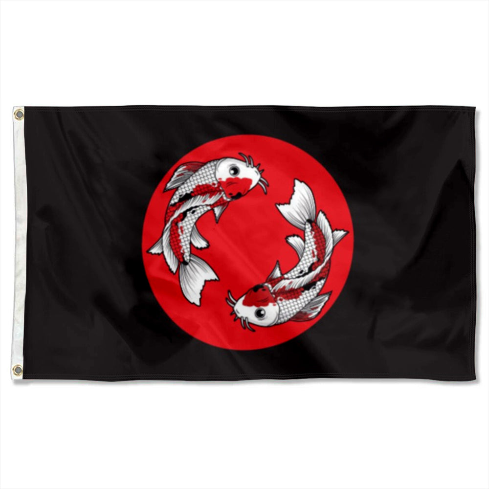 Koi Fish Yin-Yang Style flag 3x5ft banner man cave
