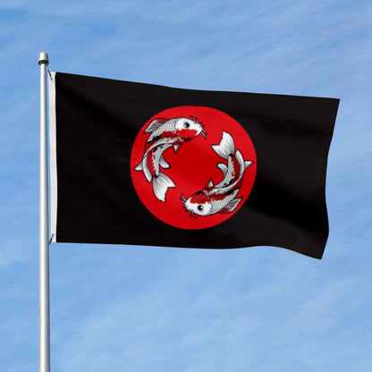 Koi Fish Yin-Yang Style flag 3x5ft banner man cave