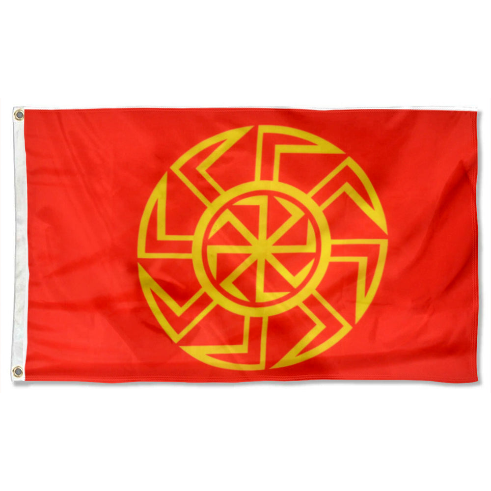 Kolovrat Sun Wheel flag 3x5ft banner man cave