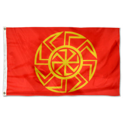 Kolovrat Sun Wheel flag 3x5ft banner man cave