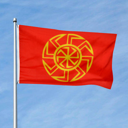 Kolovrat Sun Wheel flag 3x5ft banner man cave