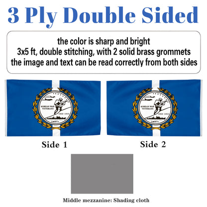 Korean War Veterans flag 3x5ft banner man cave