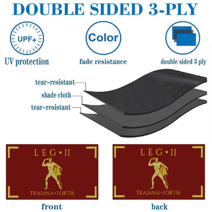 "Legio II Traiana Fortis" Theme flag 3x5ft banner man cave