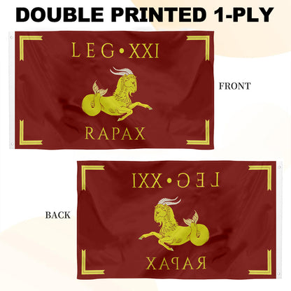 "Legio XXI Rapax" Theme flag 3x5ft banner man cave