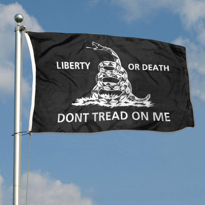 "Liberty or Death Don't Tread On Me" flag 3x5ft banner man cave