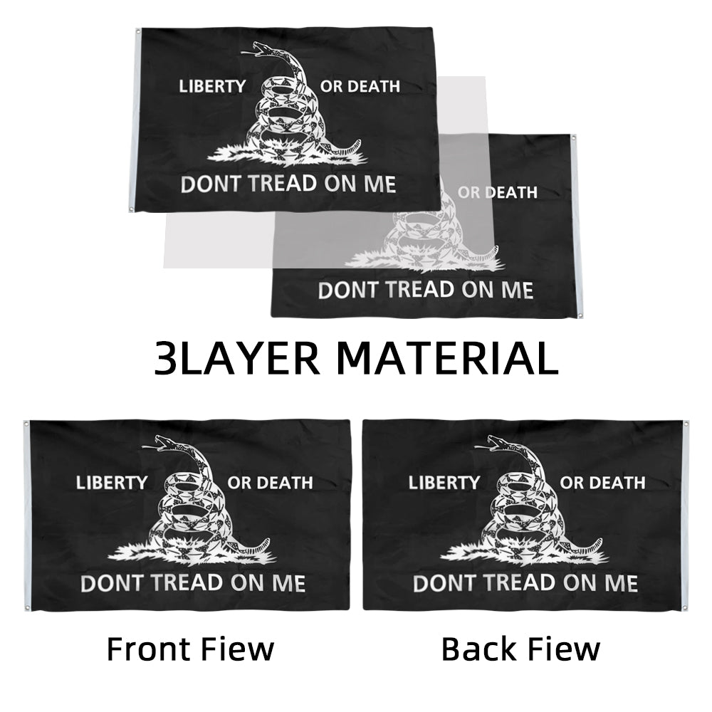 "Liberty or Death Don't Tread On Me" flag 3x5ft banner man cave