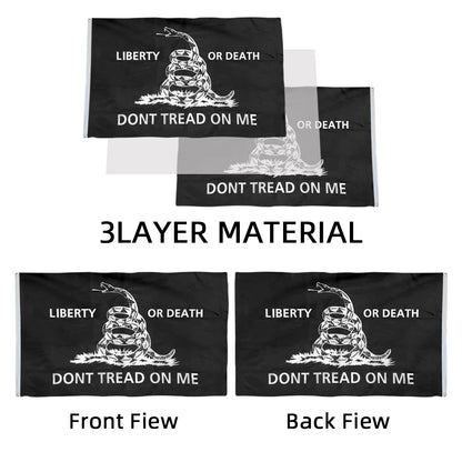 "Liberty or Death Don't Tread On Me" flag 3x5ft banner man cave