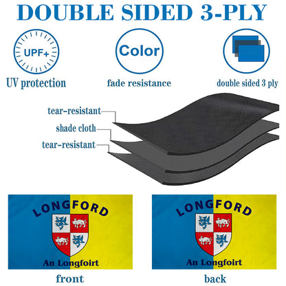 Longford Ireland County flag 3x5ft banner man cave