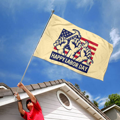Labor Day Celebration flag (Multi-Tool Style) 3x5ft banner man cave