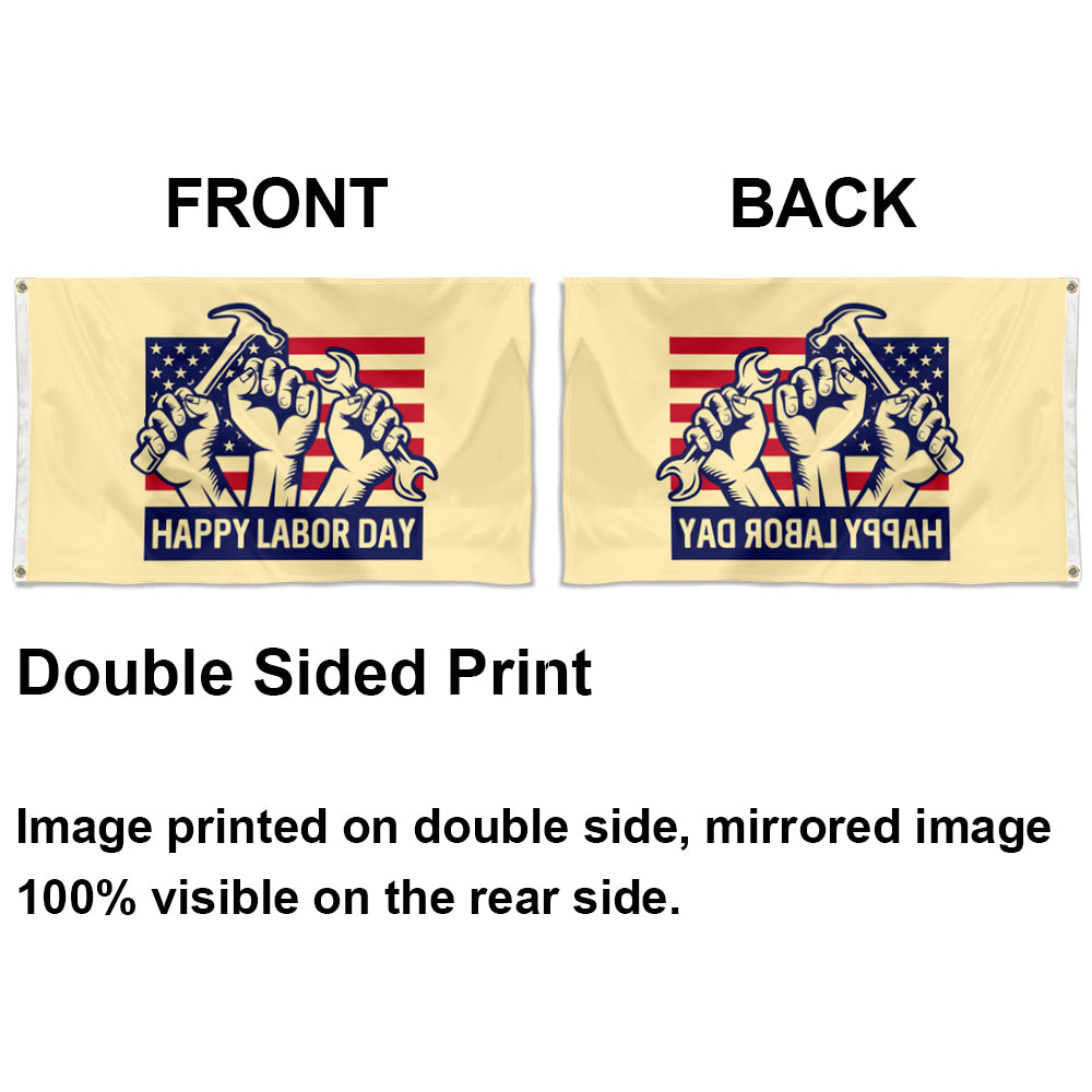 Labor Day Celebration flag (Multi-Tool Style) 3x5ft banner man cave