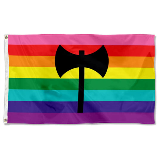 Labrys Lesbian flag 3x5ft banner man cave