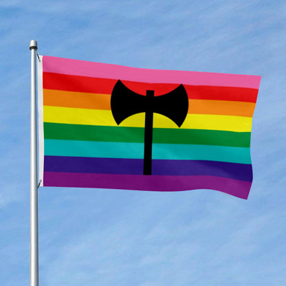 Labrys Lesbian flag 3x5ft banner man cave