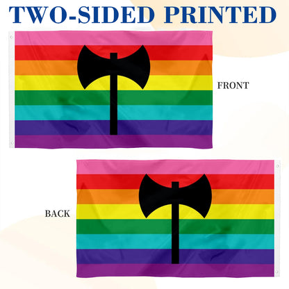 Labrys Lesbian flag 3x5ft banner man cave