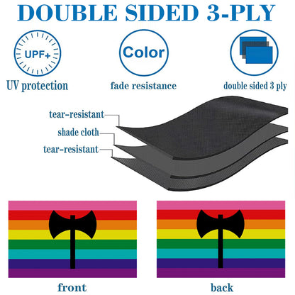 Labrys Lesbian flag 3x5ft banner man cave