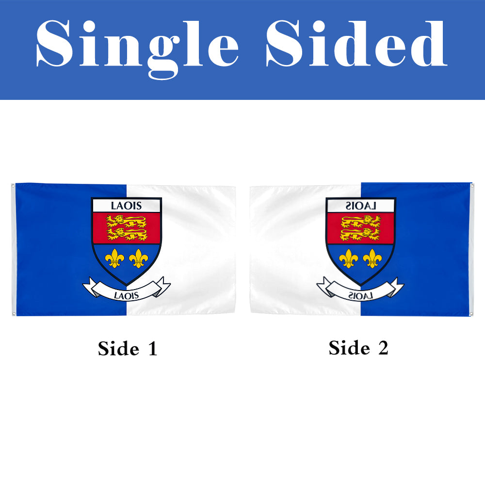 Laois County Coat of Arms Ireland flag 3x5ft banner man cave