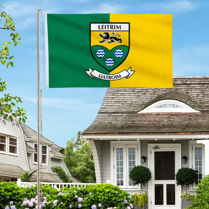 Leitrim County Coat of Arms Ireland flag 3x5ft banner man cave