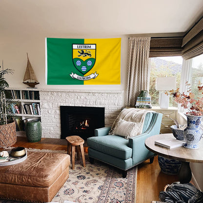 Leitrim County Coat of Arms Ireland flag 3x5ft banner man cave