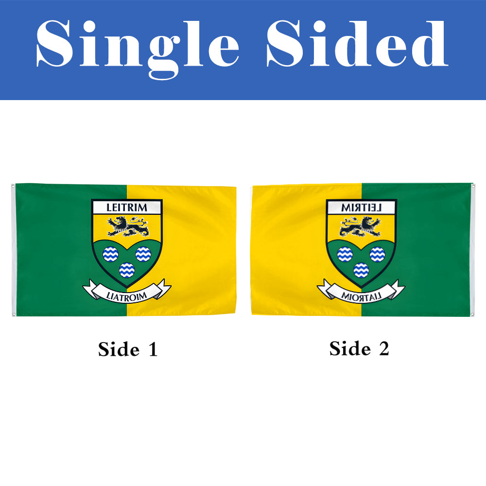 Leitrim County Coat of Arms Ireland flag 3x5ft banner man cave