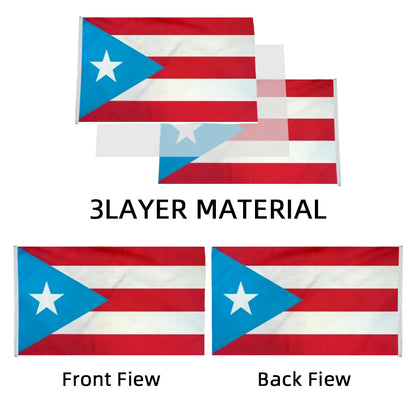 Light Blue Flag of Puerto Rico Puerto Rican PR State Star US flag 3x5ft banner man cave