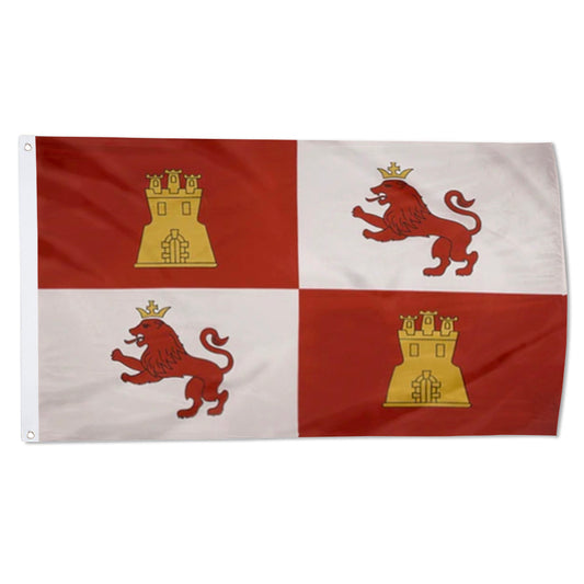 "Lions & Castles" Heraldry Theme Flag: 3x5ft Man Cave Vintage Heraldry-Style Banner