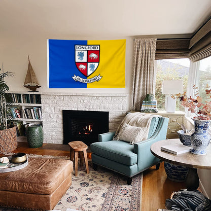 Longford County Coat of Arms Ireland flag 3x5ft banner man cave