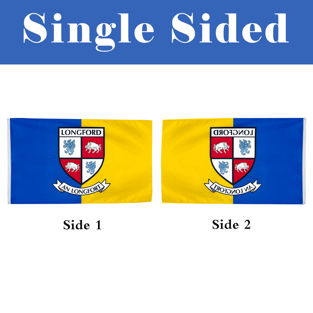 Longford County Coat of Arms Ireland flag 3x5ft banner man cave