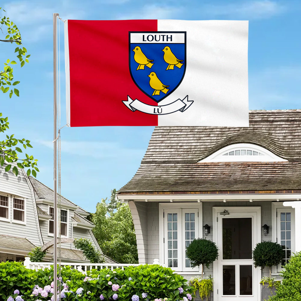 Louth County Coat of Arms Ireland flag 3x5ft banner man cave