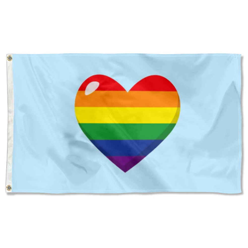 Love Rainbow Heart flag 3x5ft banner man cave