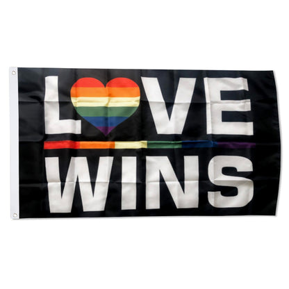 "Love Wins" Rainbow Pride flag 3x5ft banner man cave