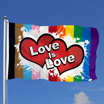 Love is Love Rainbow flag 3x5ft banner man cave