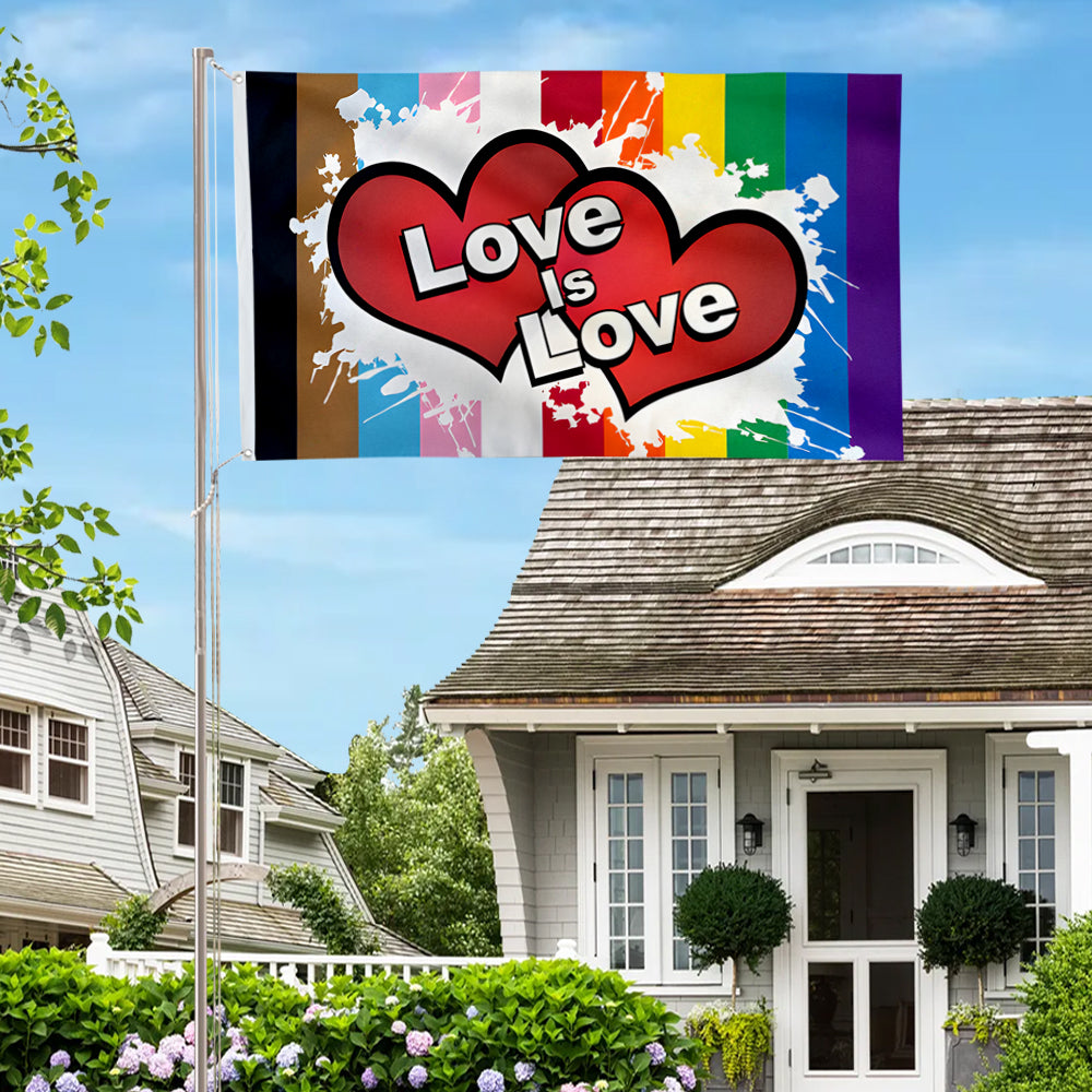 Love is Love Rainbow flag 3x5ft banner man cave