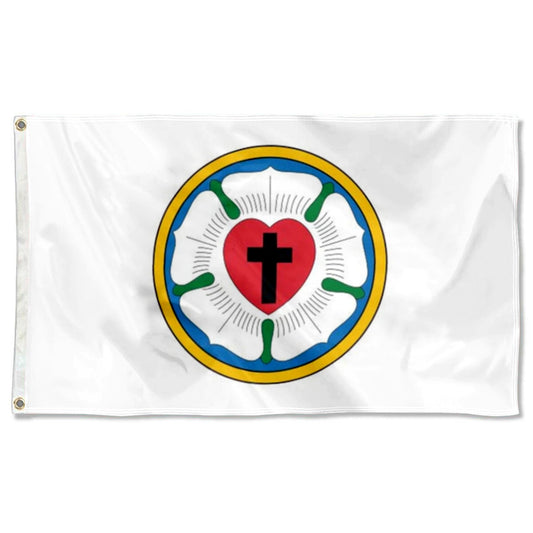 Lutheran Rose flag 3x5ft banner man cave