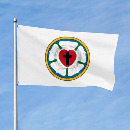 Lutheran Rose flag 3x5ft banner man cave