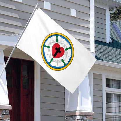 Lutheran Rose flag 3x5ft banner man cave