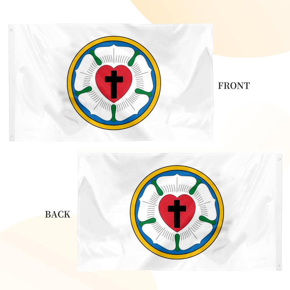 Lutheran Rose flag 3x5ft banner man cave