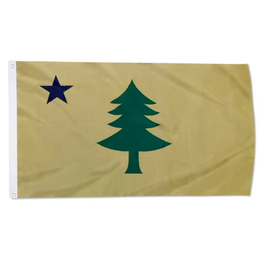 Maine Historic 1900 Yellow flag 3x5ft banner man cave